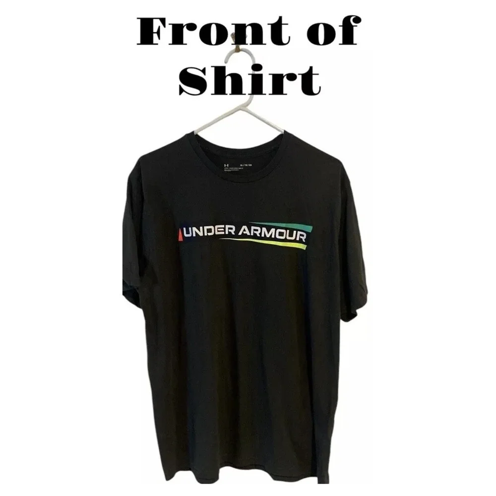 Lot Of 2 Under Armour USA Men's Short Sleeve T-Shirt  XL White‎ USA & Army Green